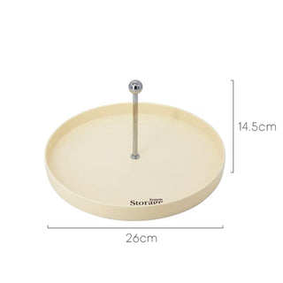 Silver Round Tray with Pole