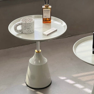 Gold Accent Mini Round Side Table