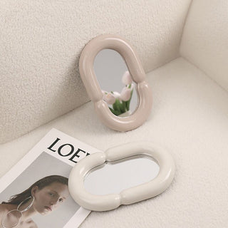 Oval Chubby Frame Mirror   Wall-mounted Tabletop