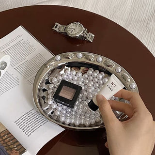 Shell motif ceramic accessory tray