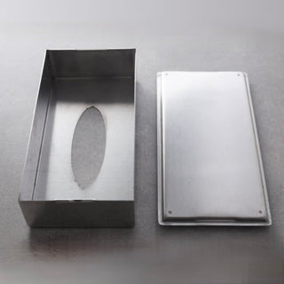 Stainless steel simple tissue case silver tissue box