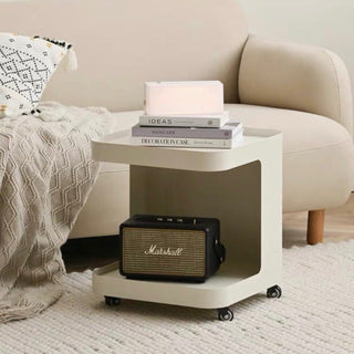 Caster-equipped U-shaped storage side tablein  wagon