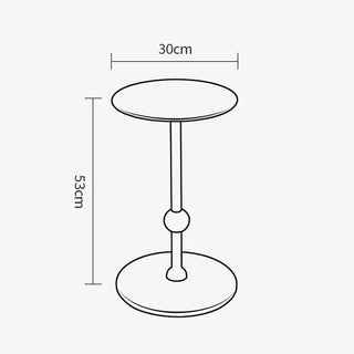 Silver Leg Round Compact Mini Side Table
