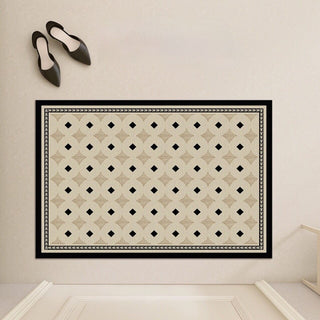 Monotone Geometric Pattern Water-Repellent Entrance Mat 4 Types 50 x 80 cm