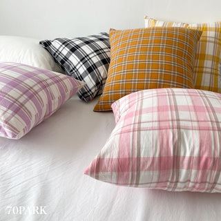 Color Check Pattern Cushion Cover
