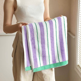 Mixed Stripe Color Bath Towel  100% Cotton Combed Cotton Absorbent Large Size Towel Blanket