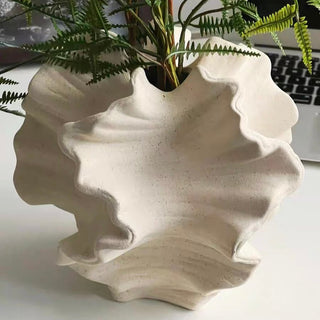 Irregular Wave Ceramic Flower Vase  Vase Object
