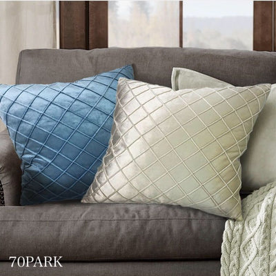 Velour Diamond Pattern Cushion Cover