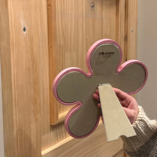 Color Frame Flower Shape Wall Mirror