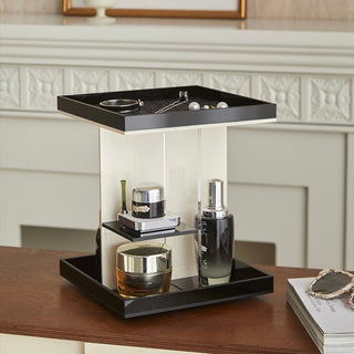 360 Degree Rotating Acrylic Square Cosmetic Storage Rack Makeup and Perfume Storage Tray