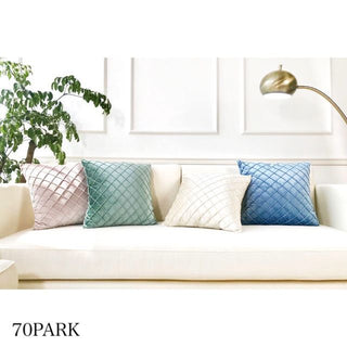 Velour Diamond Pattern Cushion Cover