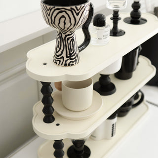 Wavy Monotone Three-Tier Storage Display Rack