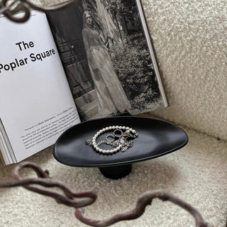 Asymmetrical Footed Accessory Tray 2 Sizes  Compote Fruit Tray