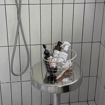 Handled Iron Mini Basket Storage Basket