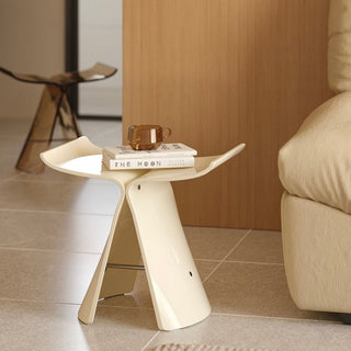 Cream Color Butterfly Stool Side Table Chair