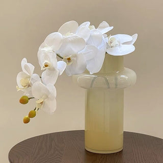 Milk Yellow Glass Flower Vase