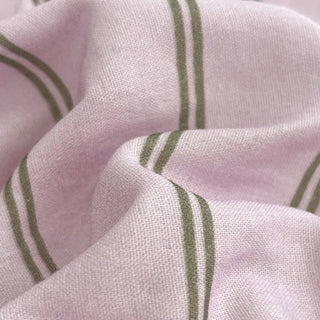 Mauve Pink Stripe Soft Cotton Duvet Cover Set   Bed Cover  All Seasons  Year-Round
