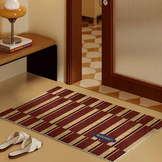 Retro Color Stripe Pattern Entrance Mat 50 x 80 cm Mud Removal
