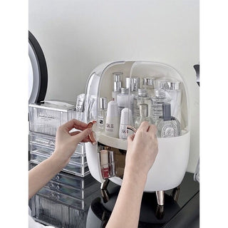 Circle Handle Legged Cosmetic Box Storage