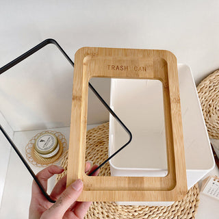 Wood x White Slim Dustbin  2 Types