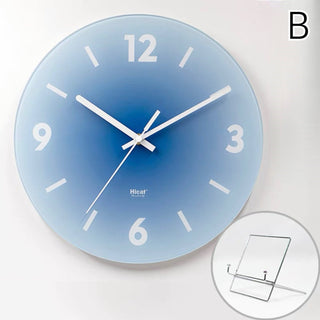 Gradient Wall Clock with Stand and Lettering