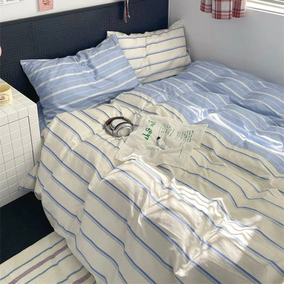 Asymmetrical Stripe Duvet Cover Set