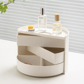 Semicircular degree sliding cosmetic boxin  storage.