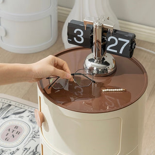 Round Three-Tier Storage Cylindrical Rack Side Table