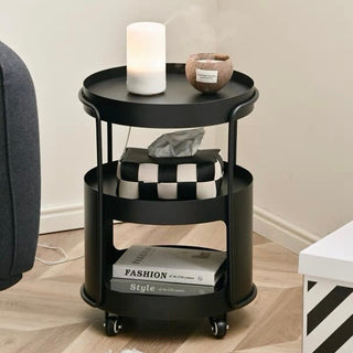 Castered Iron Round Side Table