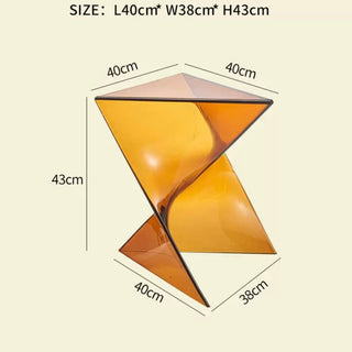 Acrylic Triangle Stool Side Table