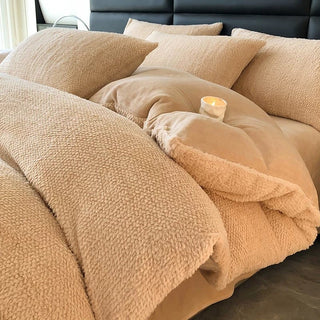 Fluffy Flannel Winter Duvet Cover Set  Bed Cover Bedding Cover
