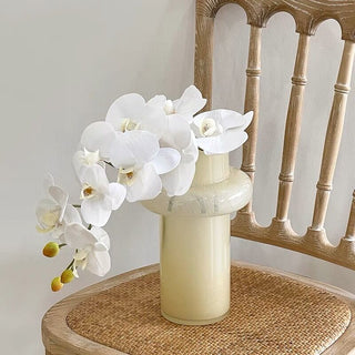 Milk Yellow Glass Flower Vase