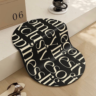 Monochrome Lettering Bath Mat 50x80cm 2 designs  Quick-drying