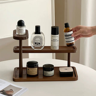 Wood Multi-tiered Storage Display Rack Perfume Storage Cosmetics Storage