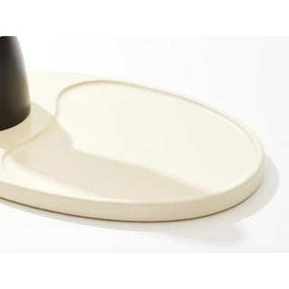 Round Clock with Tray   Table Clock Decorative Object