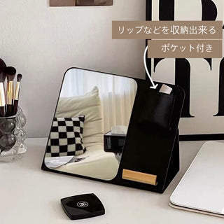 Multifunctional Folding Mirror Smartphone Stand