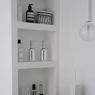 piece set Metallic Silver Soap Dispenser