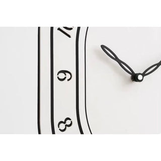 Oval-shaped acrylic white wall clock