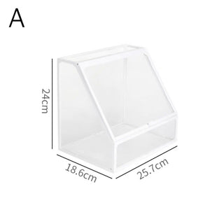 Sold Individually Clear White Cosmetic Storage Box