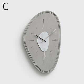 Matte Gray Nuance Design Art Clock  Wall Clock