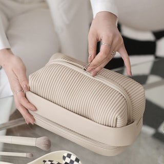 Large Capacity Double Layer Cosmetic Storage Pouch Travel Pouch