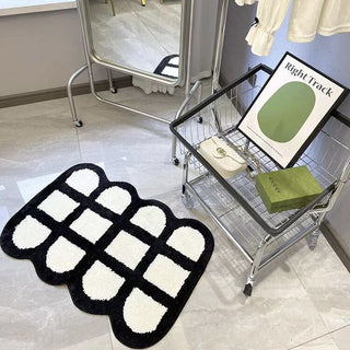 Checker Rug Mat  Absorbent Bath Mat 50 x 80