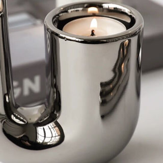 Metallic Candle Holder   Decorative Object