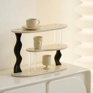 Wave Design Three-Tier Storage Display Rack