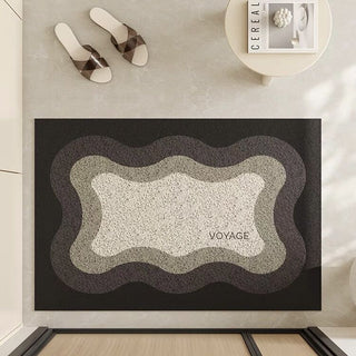 Wave pattern entrance mat 50 x 80 cm mud-removing mat