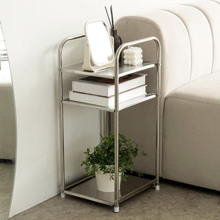 Modular Stainless Steel Tier Rack Side Table