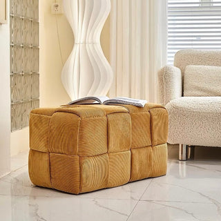 Bench-style woven stoolin  ottoman 38cm high