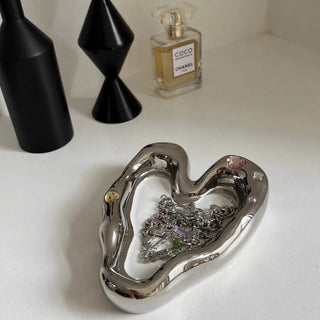 Heart-shaped Chubby Plate  Accessory Tray