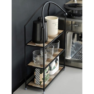 Iron Frame Three-Tier Display Rack  Storage