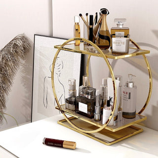 Round Frame Two-Tier Storage Rack   Perfume Storage